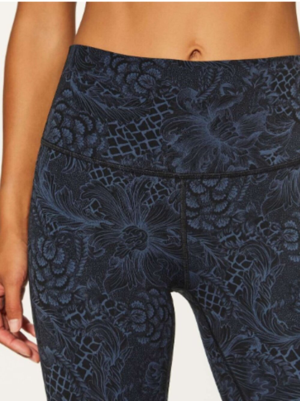 Lululemon Wunder Under Hi-Rise 7/8 Tight Leggings Full-On Luxtreme 25 Blue Black